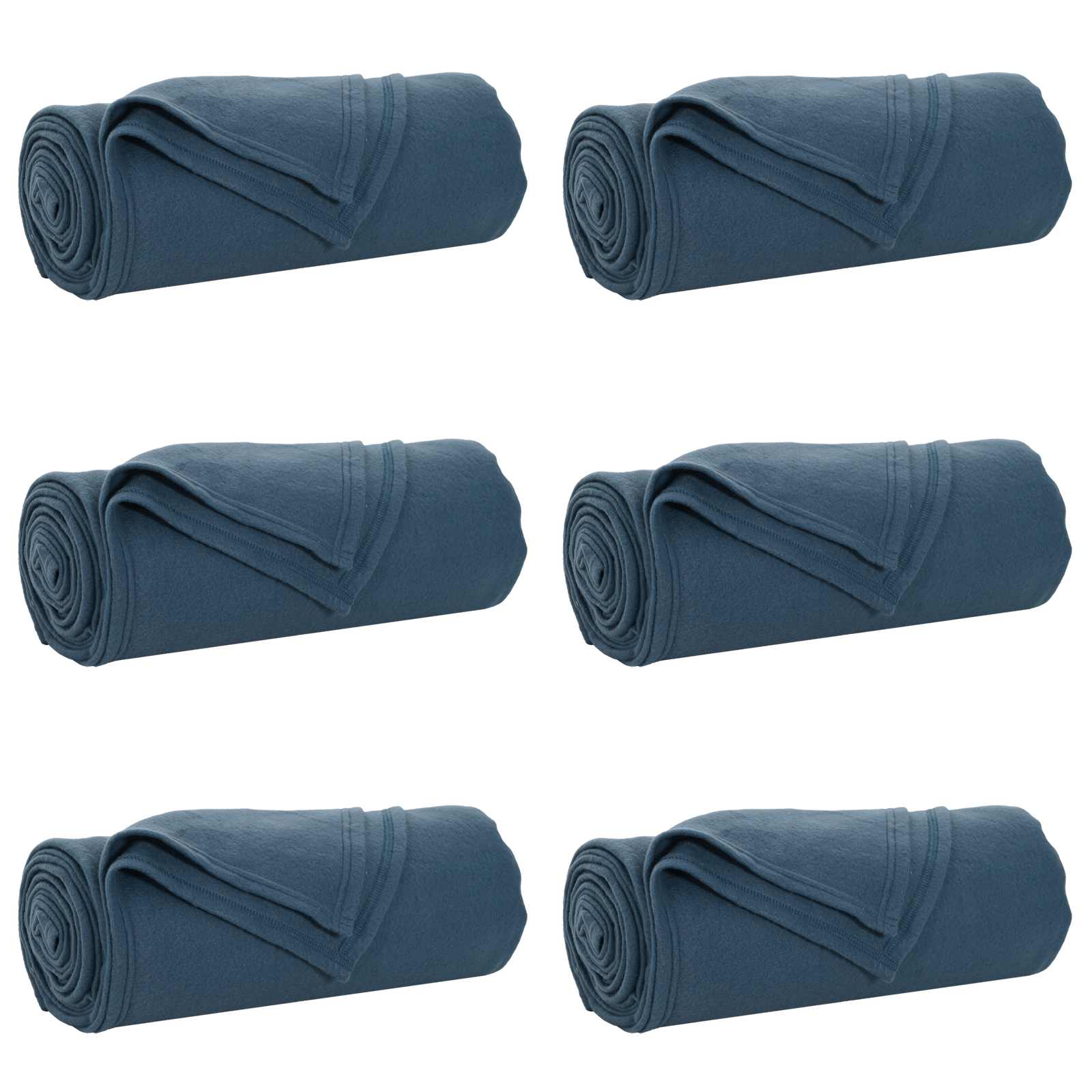 VidaXL Teppiche 6 Stück Marineblau 240 x 220 cm Fleece