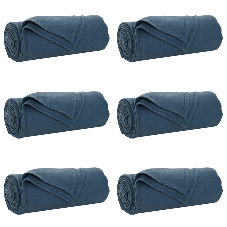 VidaXL Teppiche 6 Stück Marineblau 270 x 240 cm Fleece