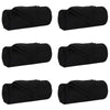 Vidaxl-Teppiche 6 Stück schwarz 170 x 130 cm Fleece