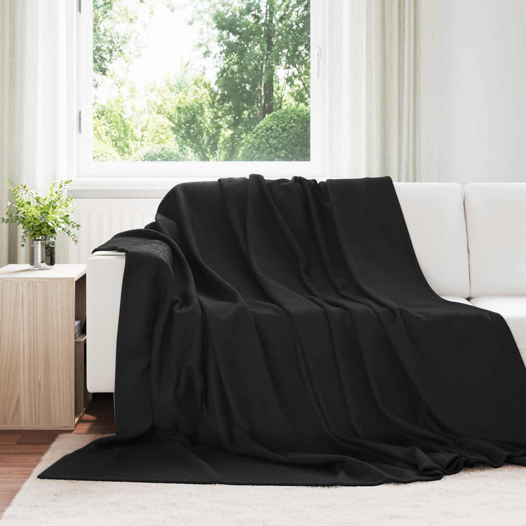 VidaXL Teppiche 6 Stück schwarz 270 x 240 cm Fleece