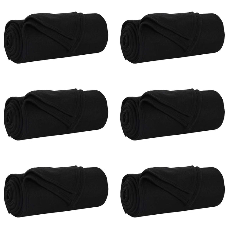 VidaXL Teppiche 6 Stück schwarz 270 x 240 cm Fleece