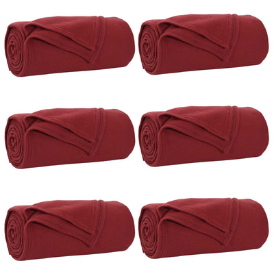 VidaXL Teppiche 6 Stk. Burgunderrot 200 x 150 cm Fleece