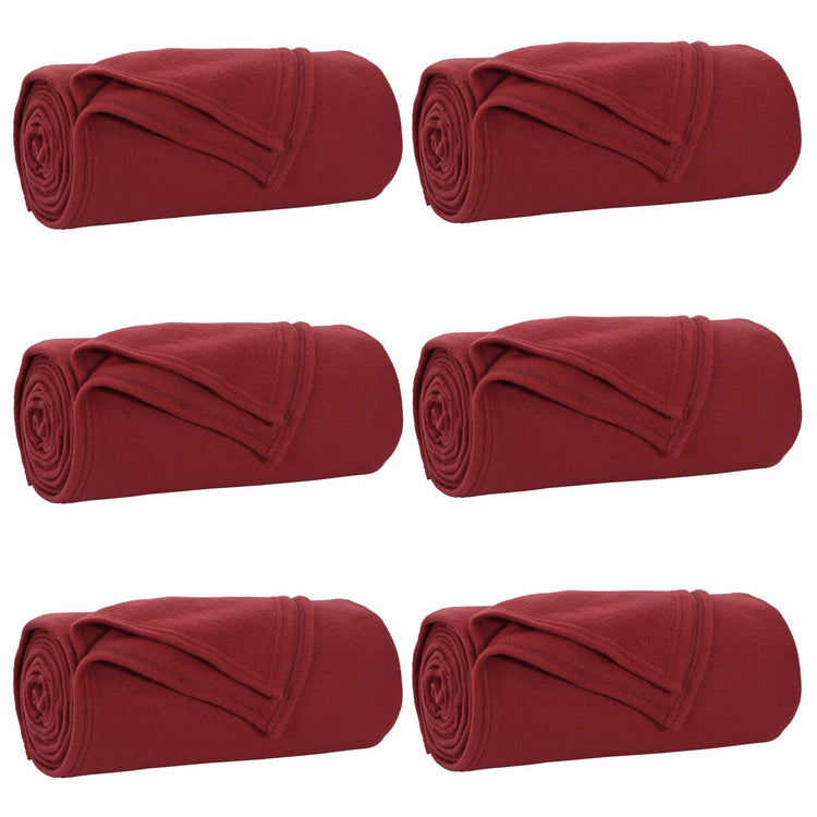 VidaXL Teppiche 6 Stk. Burgunderrot 200 x 150 cm Fleece