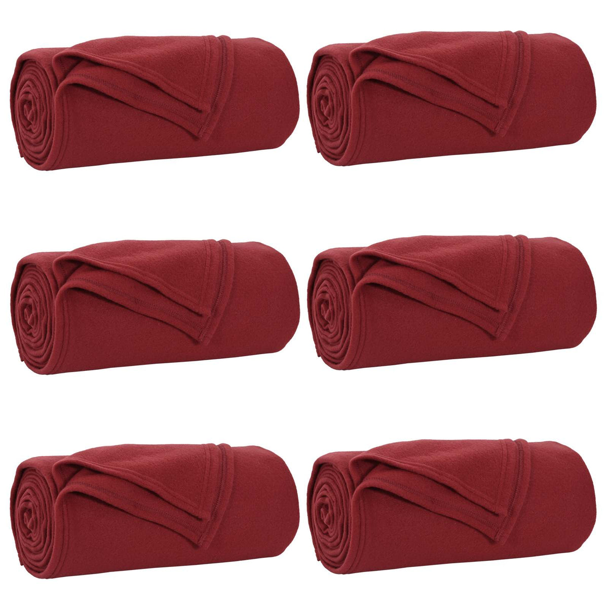 VidaXL Teppiche 6 Stück Burgunderrot 270 x 240 cm Fleece