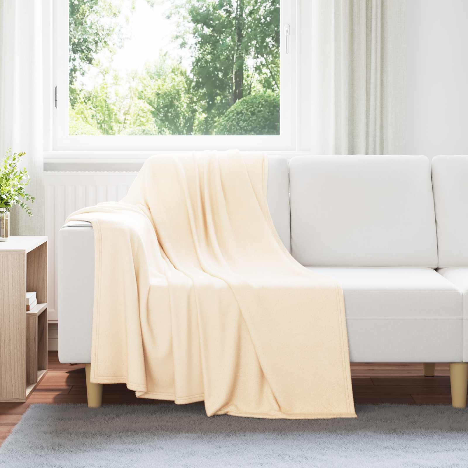 Vidaxl-Teppiche 6 Stück Creme 170 x 130 cm Fleece
