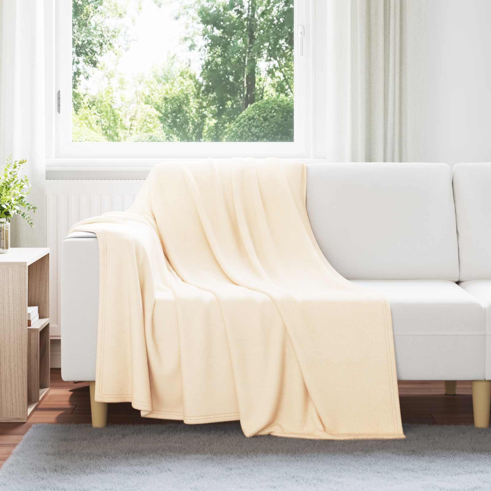 Vidaxl-Teppiche 6 Stück Creme 200 x 150 cm Fleece