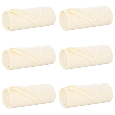Vidaxl-Teppiche 6 Stück Creme 240 x 220 cm Fleece