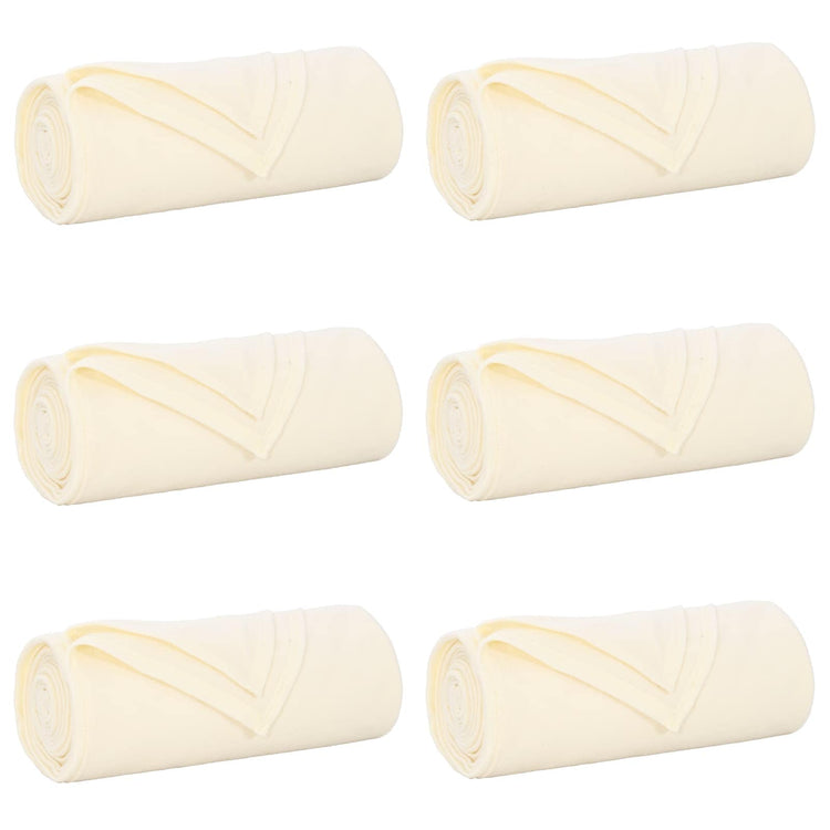 Vidaxl-Teppiche 6 Stück Creme 240 x 220 cm Fleece