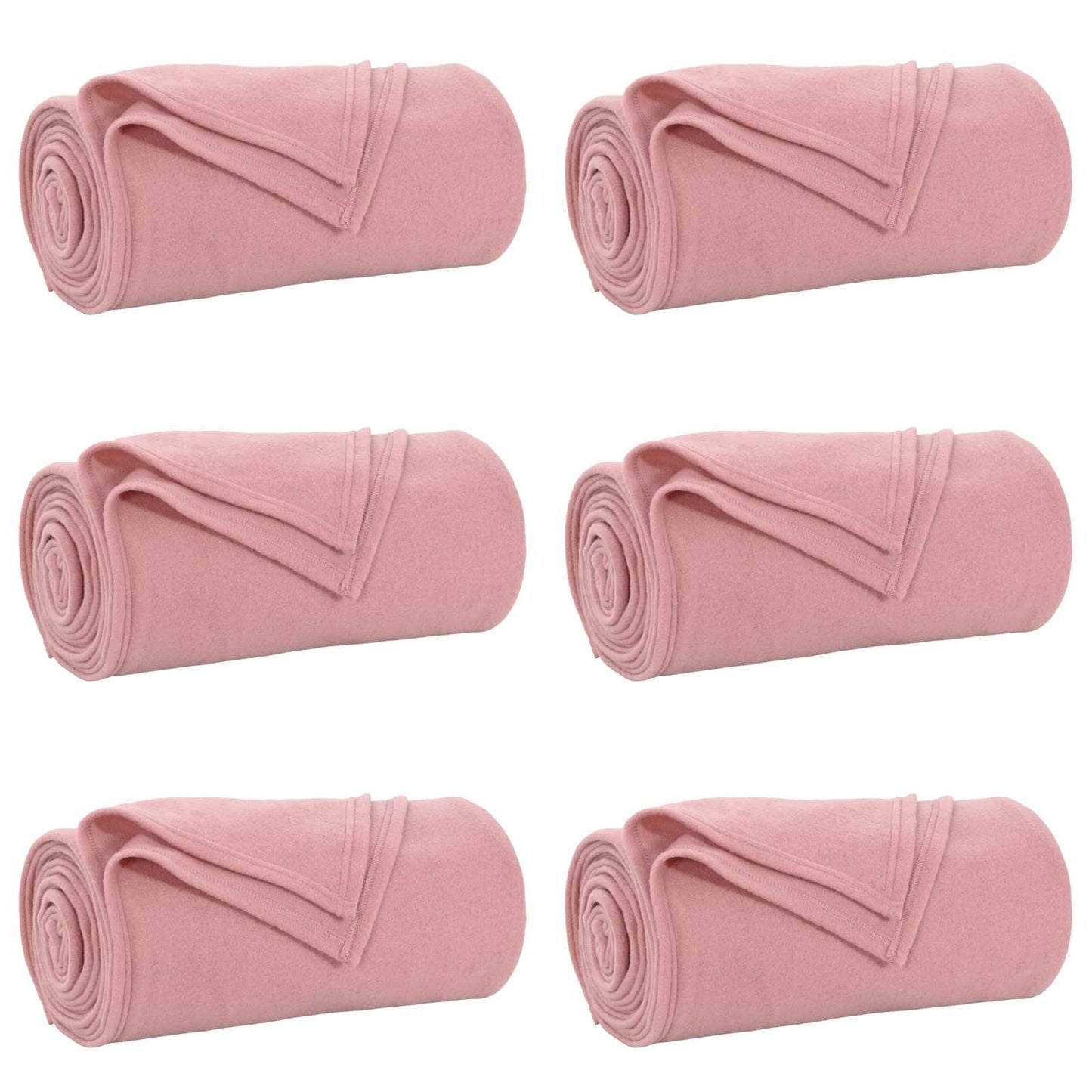 Vidaxl-Teppiche 6 Stück rosa 200 x 150 cm Fleece