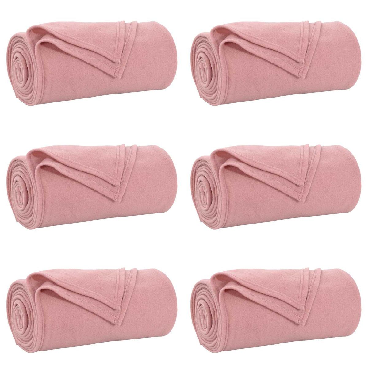 Vidaxl-Teppiche 6 Stück rosa 240 x 220 cm Fleece