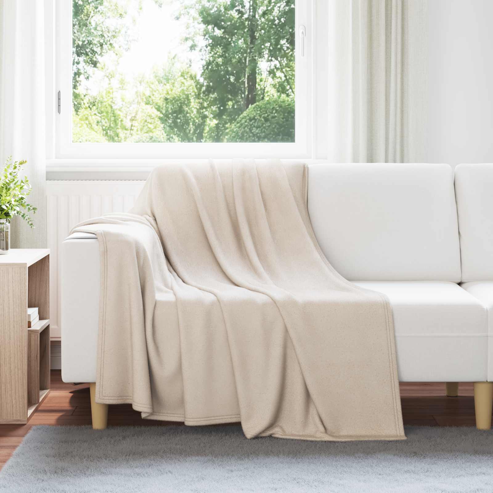 Vidaxl-Teppiche 24 Stück beige 200 x 150 cm Fleece