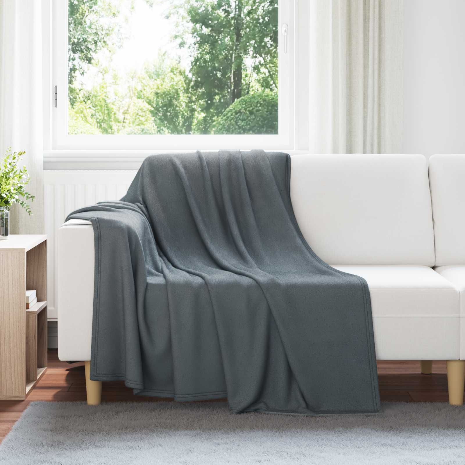 Vidaxl-Teppiche 24 Stück dunkelgrau 200 x 150 cm Fleece