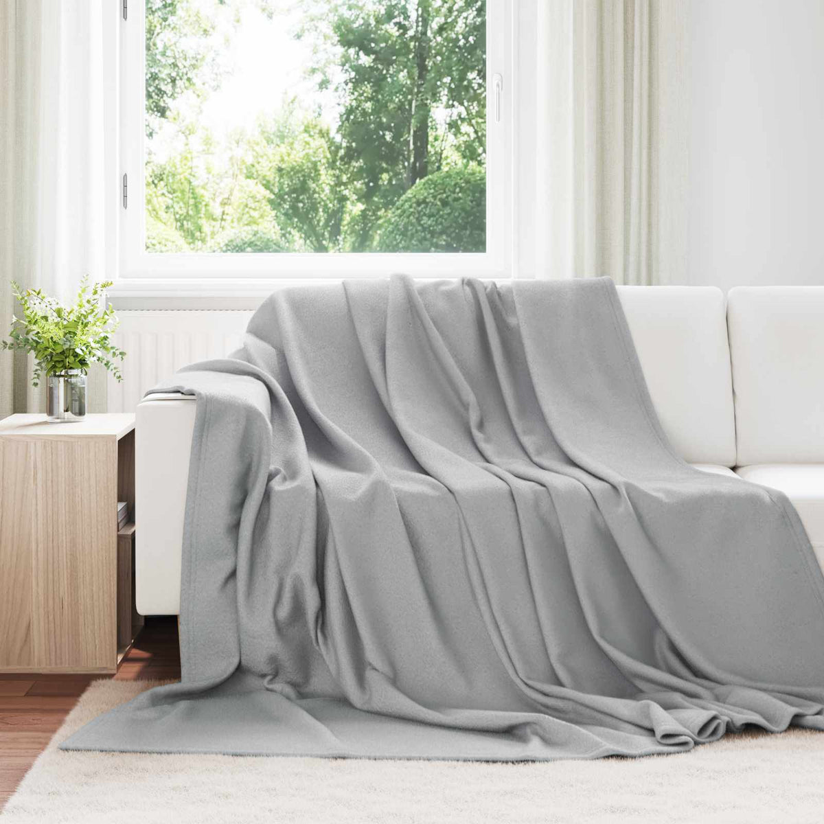 VidaXL Teppiche 24 Stück grau 240 x 220 cm Fleece