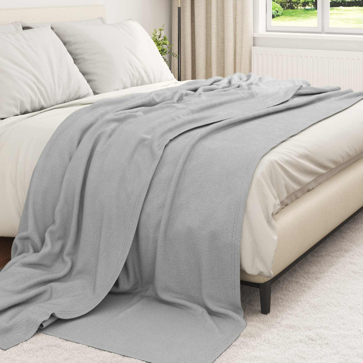 VidaXL Teppiche 24 Stück grau 240 x 220 cm Fleece