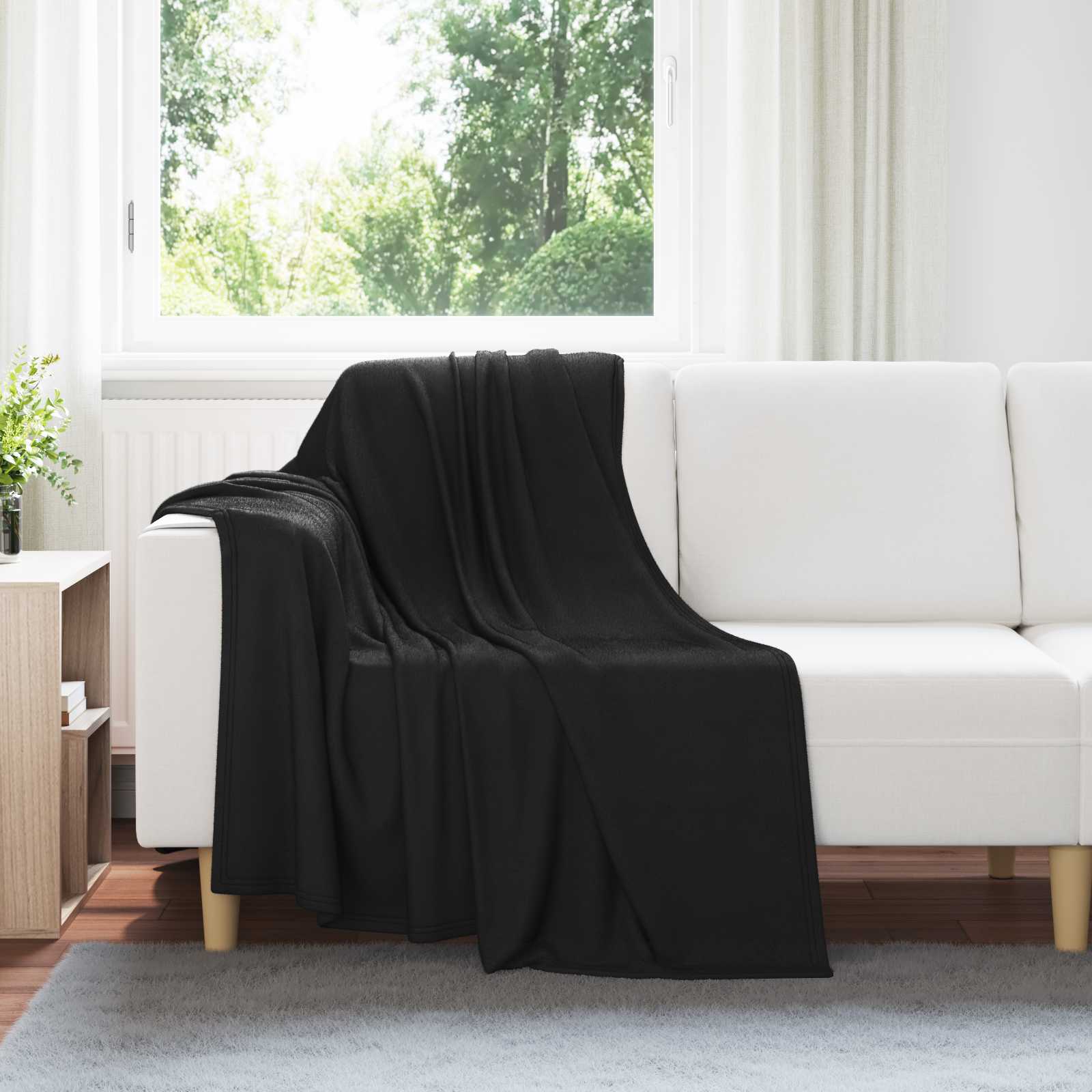 VidaXL Teppiche 24 Stück schwarz 170 x 130 cm Fleece