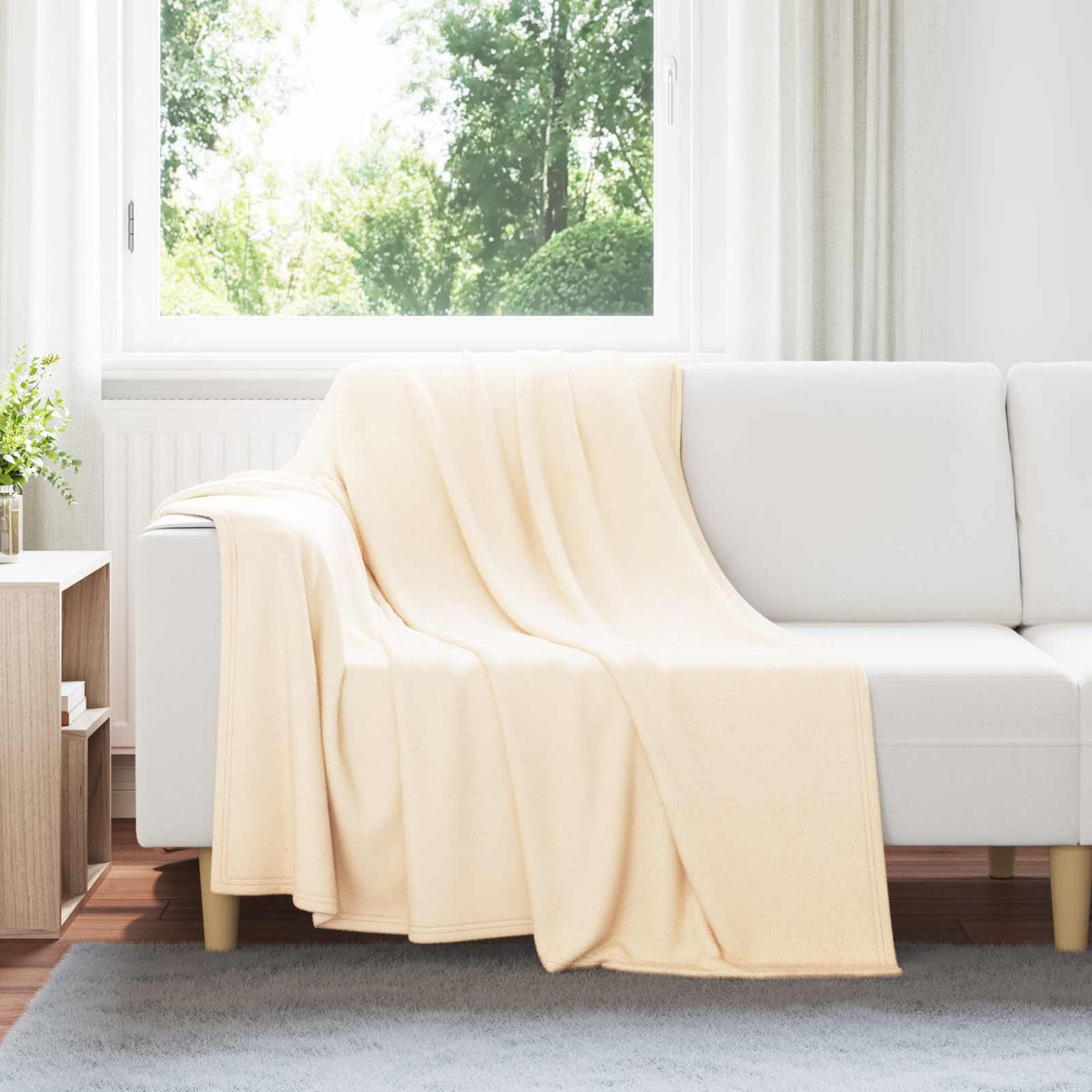 Vidaxl Teppiche 24 Stück Creme 200 x 150 cm Fleece