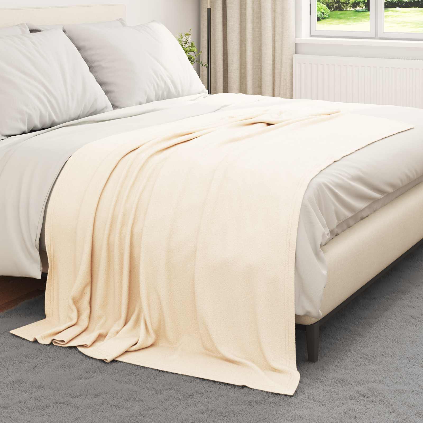 Vidaxl Teppiche 24 Stück Creme 200 x 150 cm Fleece