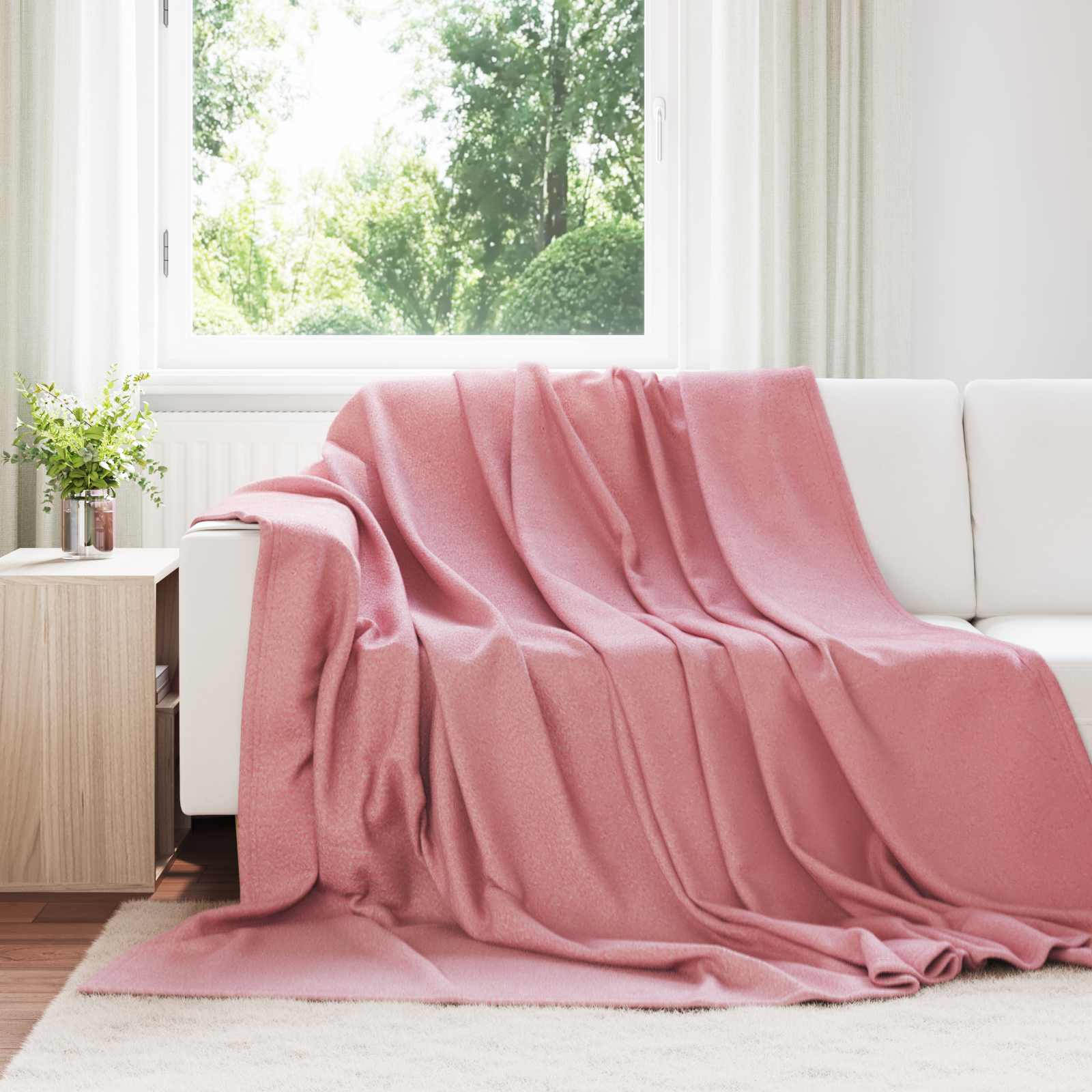 VidaXL Teppiche 24 Stück rosa 240 x 220 cm Fleece