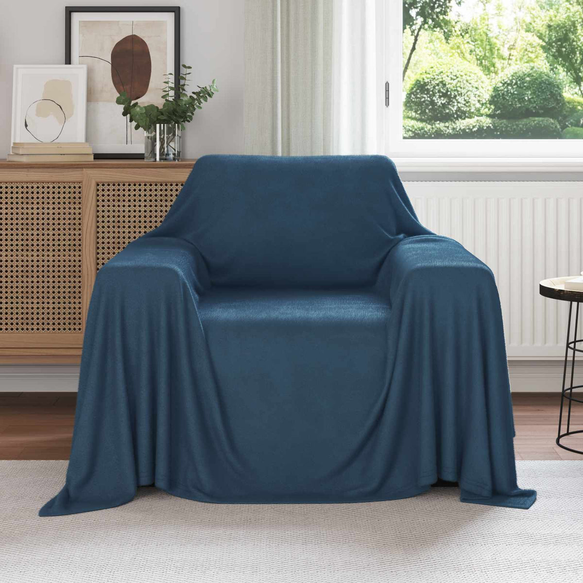 Vidaxx Überwurfdecke Marineblau 210 x 140 cm Fleece