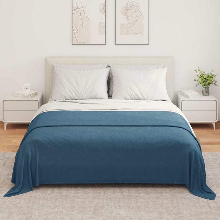 Vidaxx Überwurfdecke Marineblau 280 x 210 cm Fleece