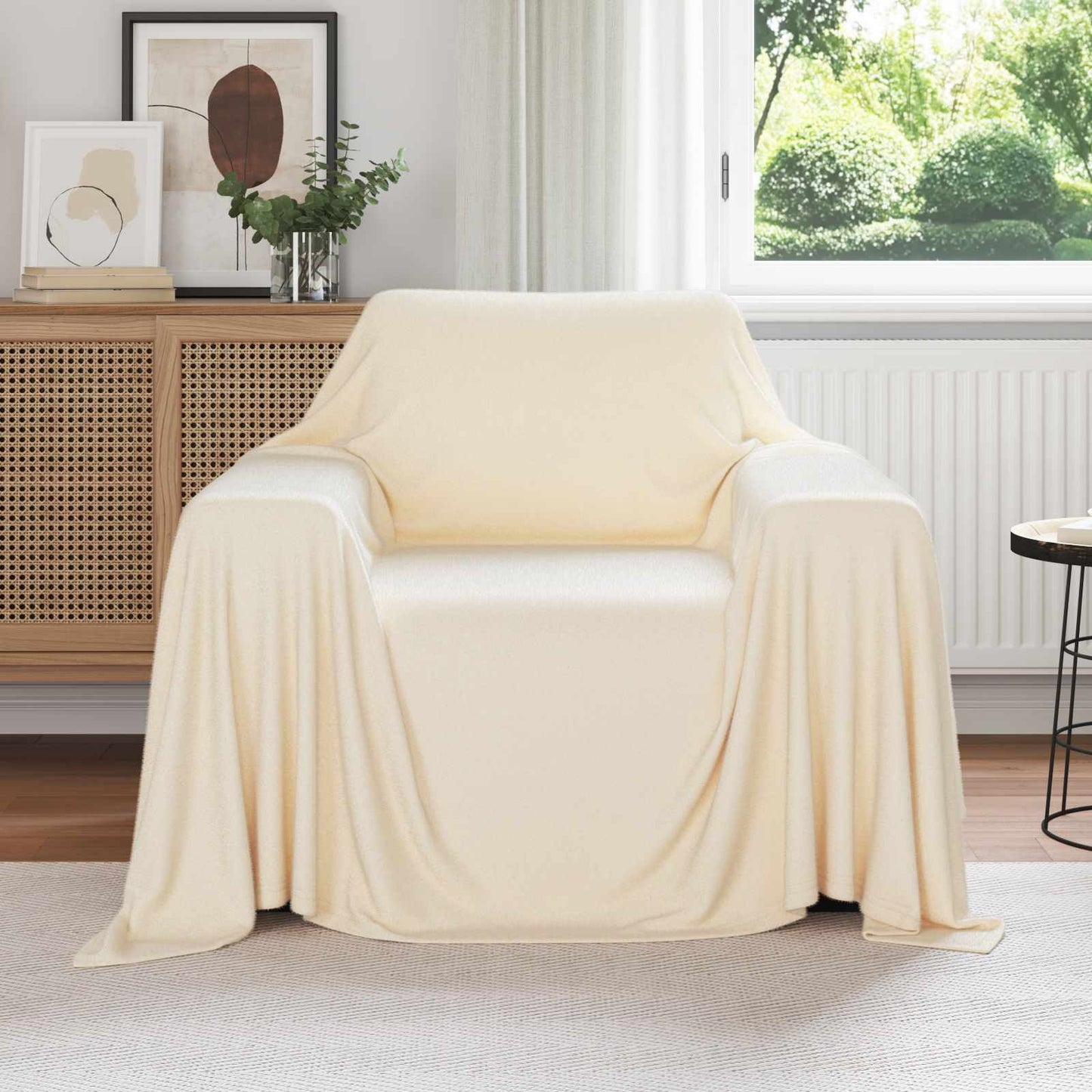 VidaXL Teppiche 6 Stück Creme 210 x 140 cm Fleece