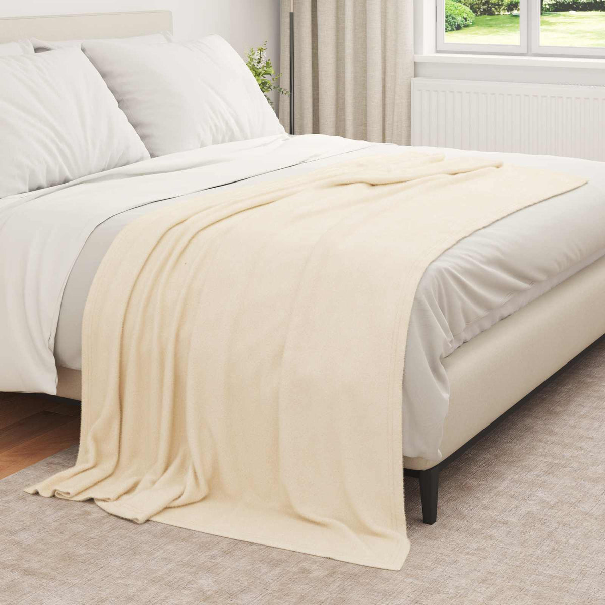 VidaXL Teppiche 6 Stück Creme 210 x 140 cm Fleece