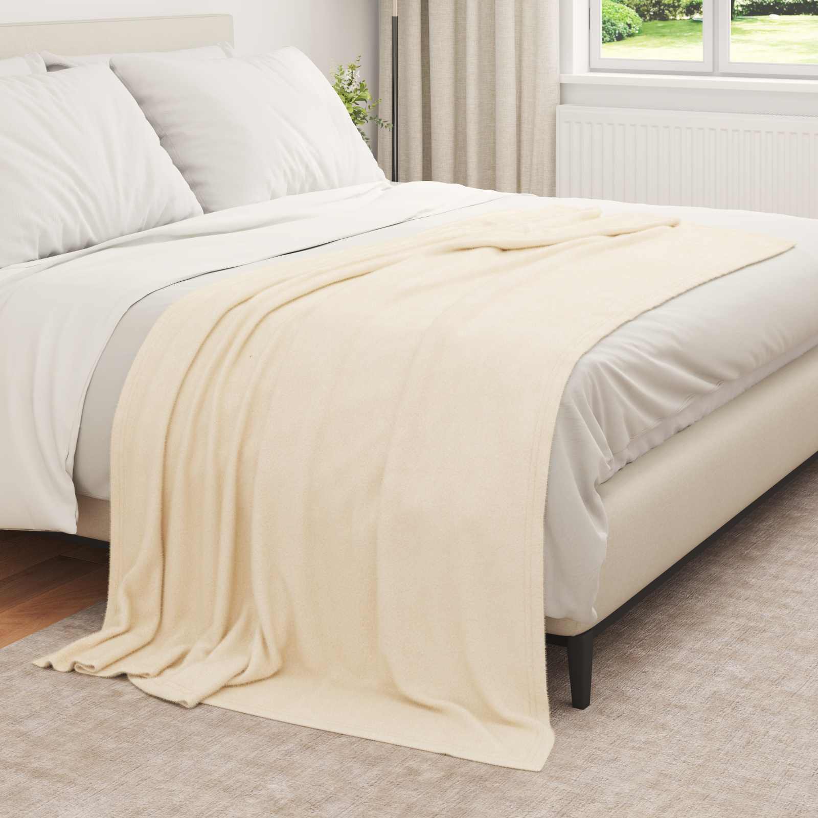 VidaXL Teppiche 6 Stück Creme 210 x 140 cm Fleece