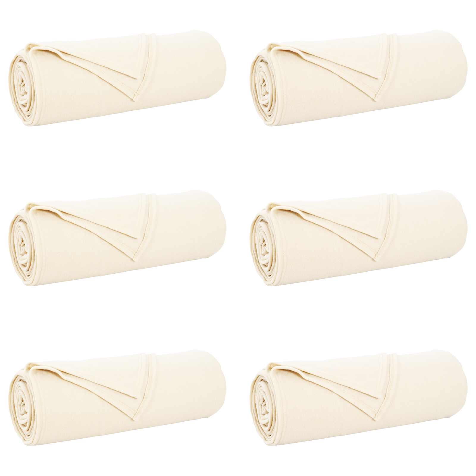 VidaXL Teppiche 6 Stück Creme 210 x 140 cm Fleece