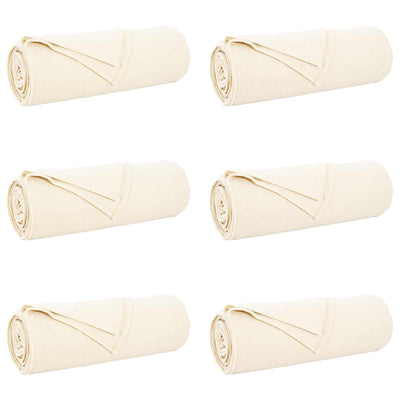 VidaXL Teppiche 6 Stück Creme 210 x 140 cm Fleece