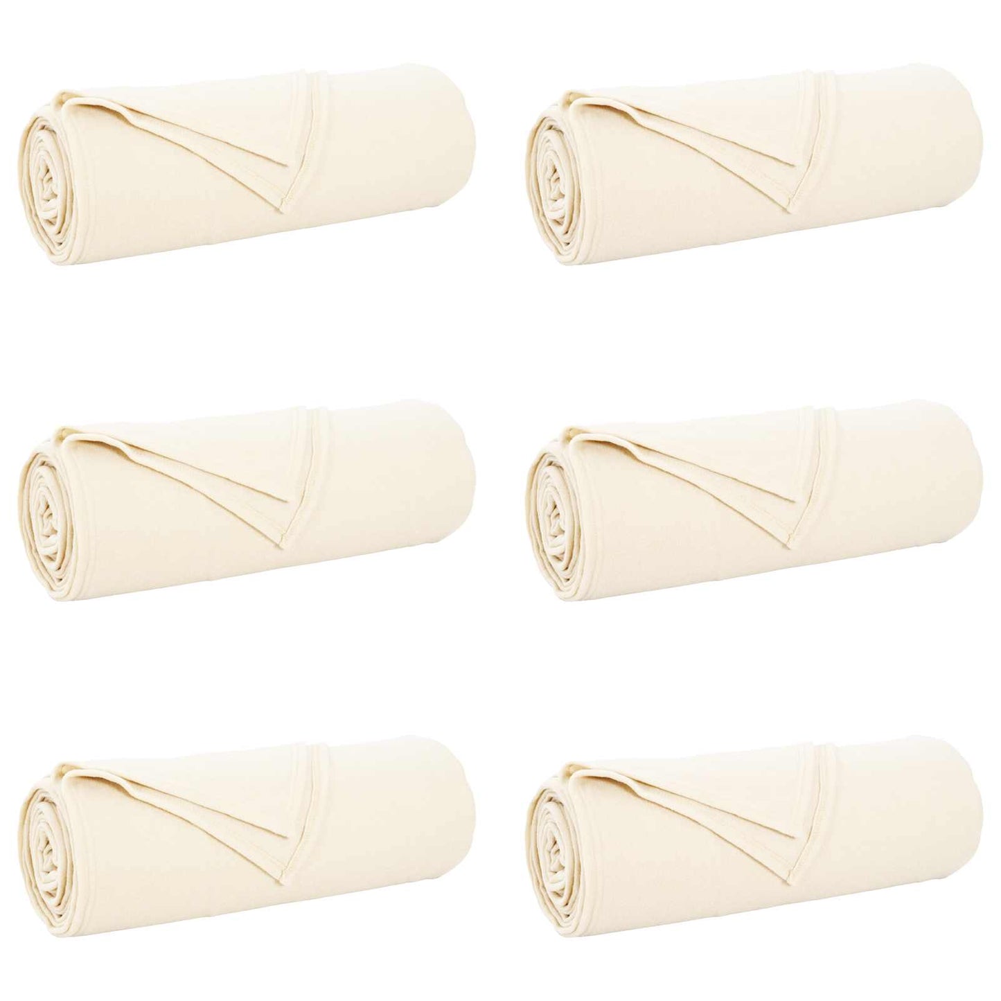 VidaXL Teppiche 6 Stück Creme 280 x 210 cm Fleece