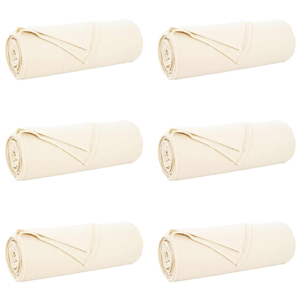 VidaXL Teppiche 6 Stück Creme 280 x 210 cm Fleece