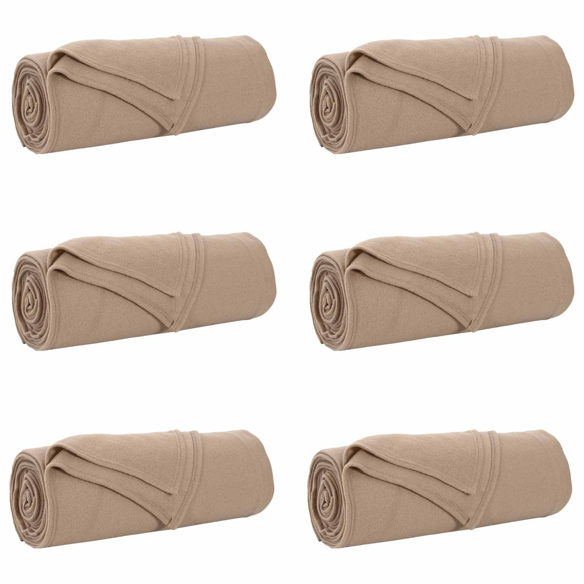 Vidaxl-Teppiche 6 Stück Kamel 210 x 140 cm Fleece