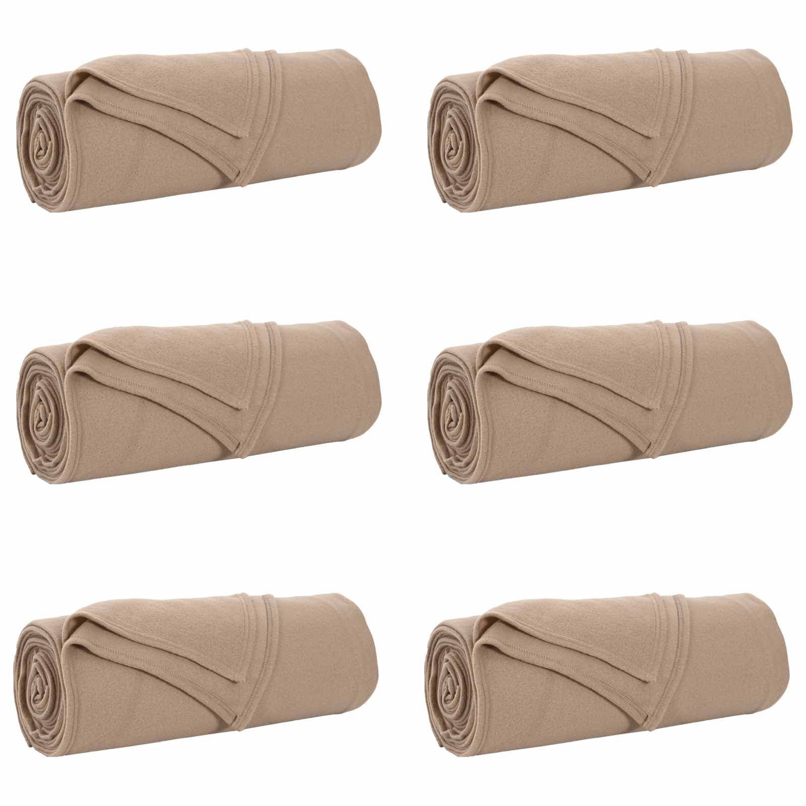 Vidaxl-Teppiche 6 Stück Kamel 210 x 140 cm Fleece