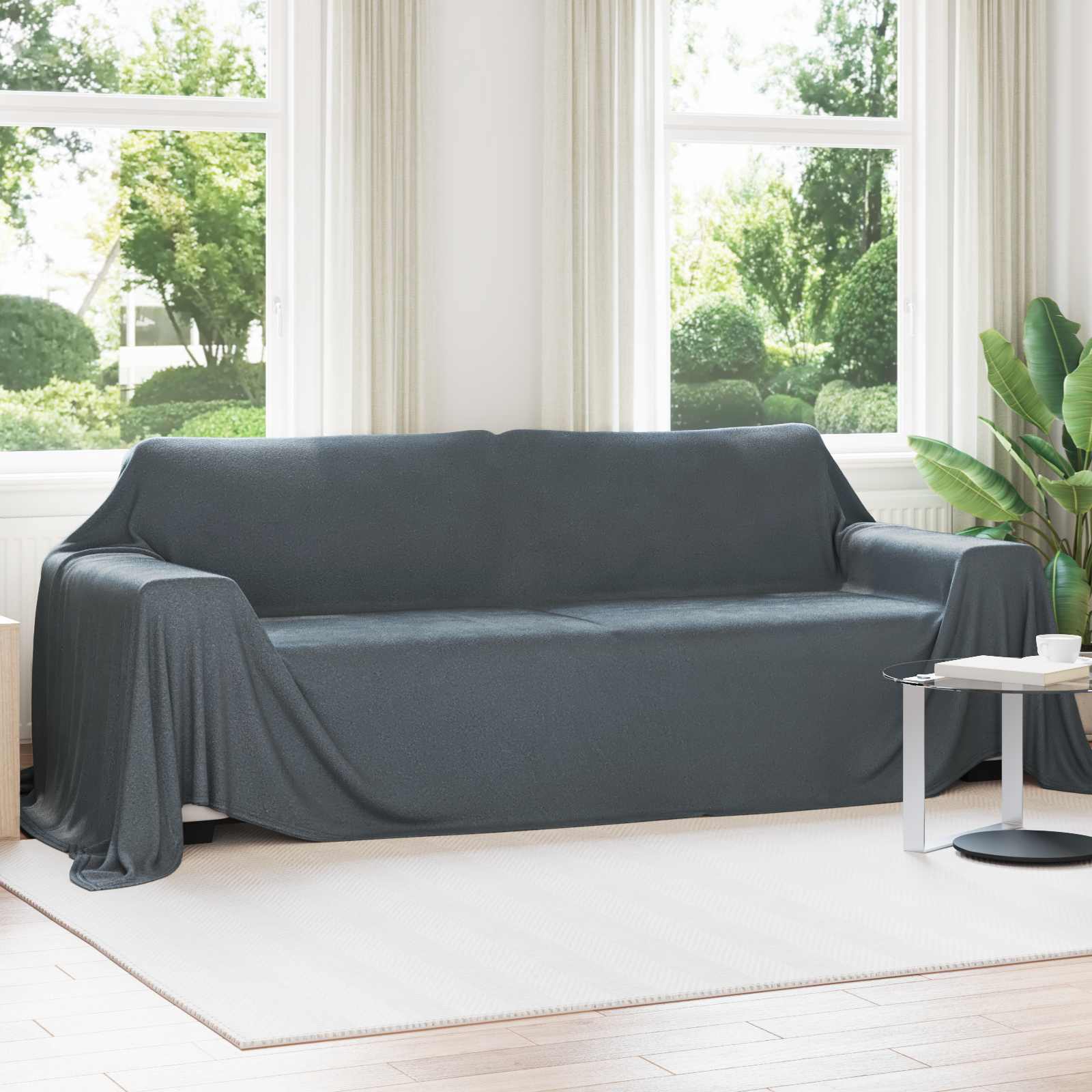 Vidaxl-Teppiche 6 Stück dunkelgrau 350 x 270 cm Fleece