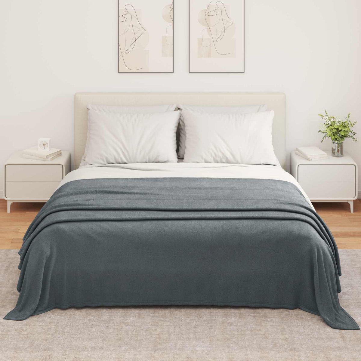 Vidaxl-Teppiche 6 Stück dunkelgrau 350 x 270 cm Fleece