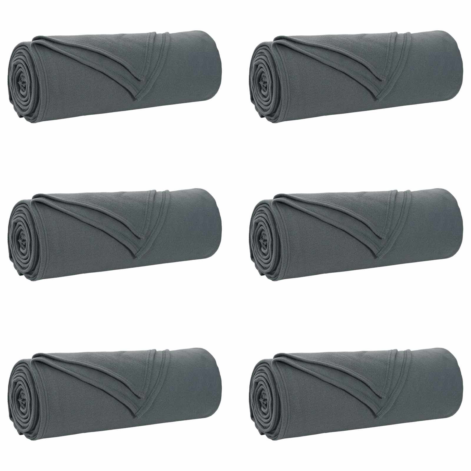 Vidaxl-Teppiche 6 Stück dunkelgrau 350 x 270 cm Fleece