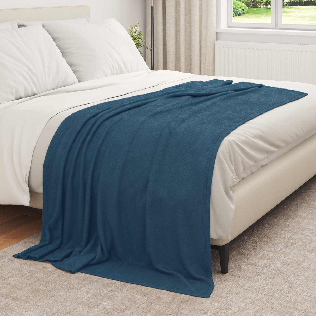 VidaXL Teppiche 6 Stück Marineblau 210 x 140 cm Fleece