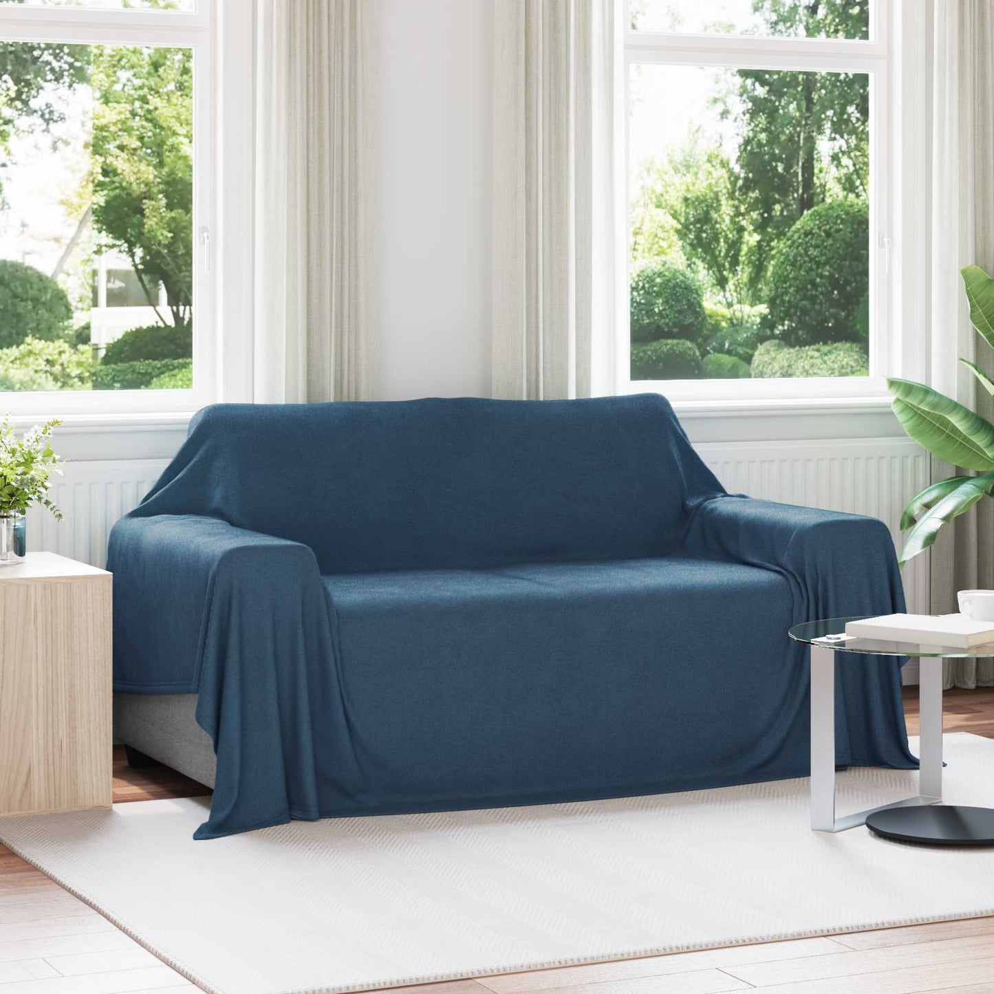 VidaXL Teppiche 6 Stück Marineblau 280 x 210 cm Fleece