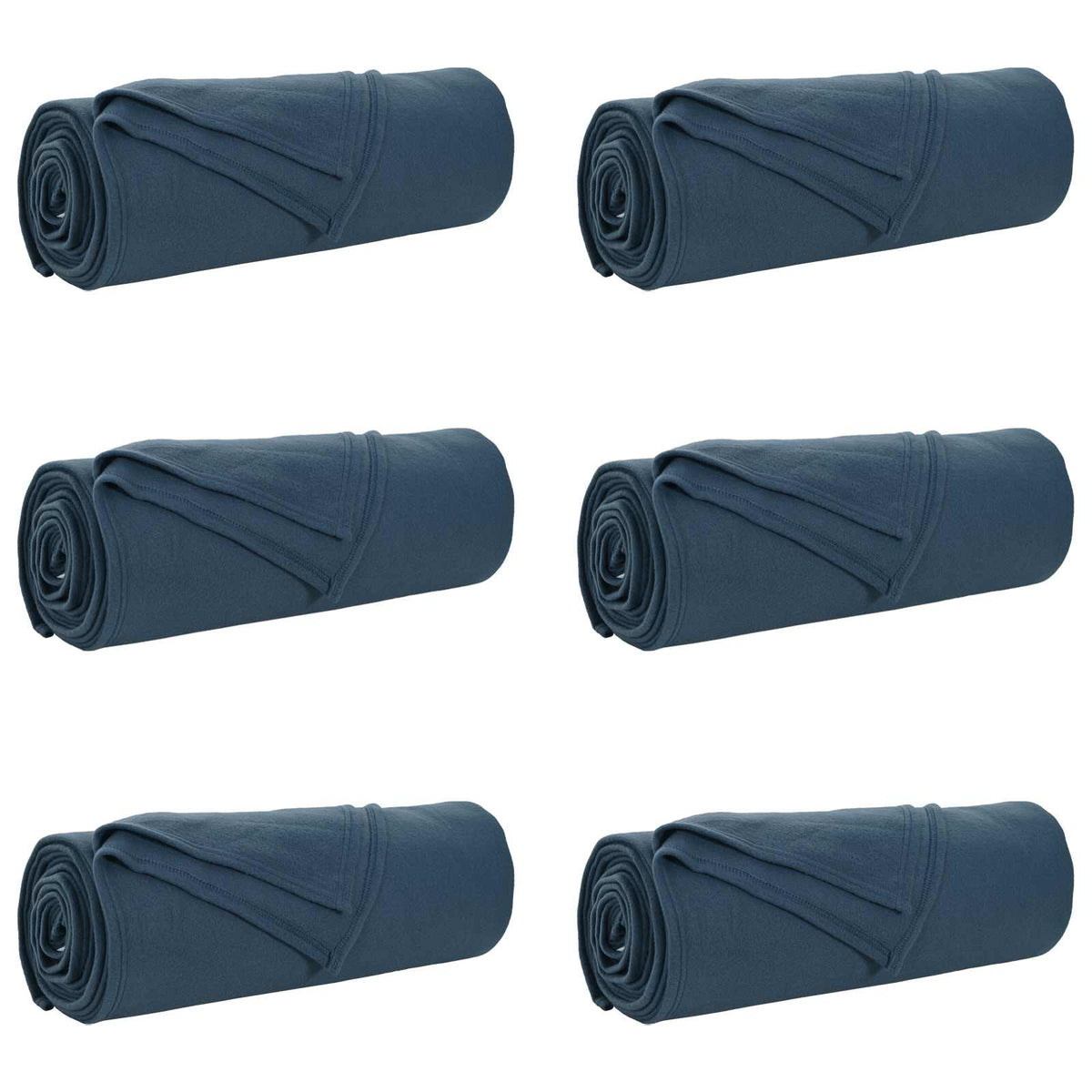 VidaXL Teppiche 6 Stück Marineblau 280 x 210 cm Fleece
