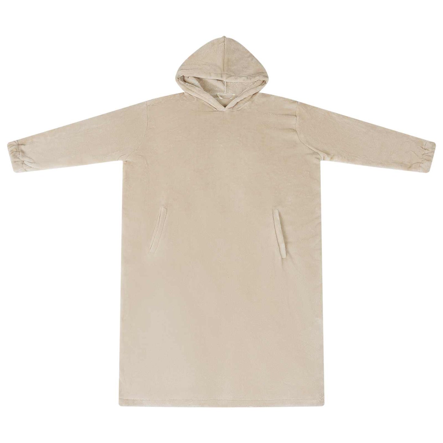 Vidaxl Decke Hoodie beige mit Flanell