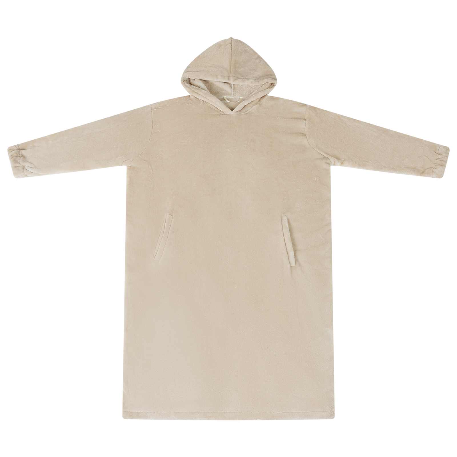 Vidaxl Decke Hoodie beige mit Flanell
