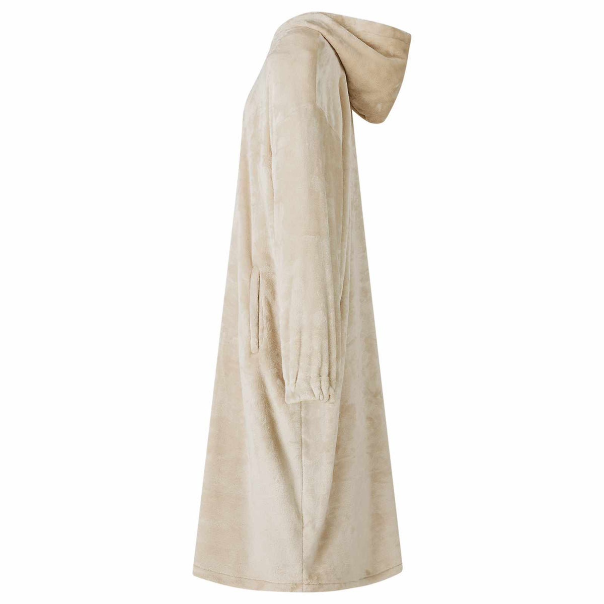 Vidaxl Decke Hoodie beige mit Flanell