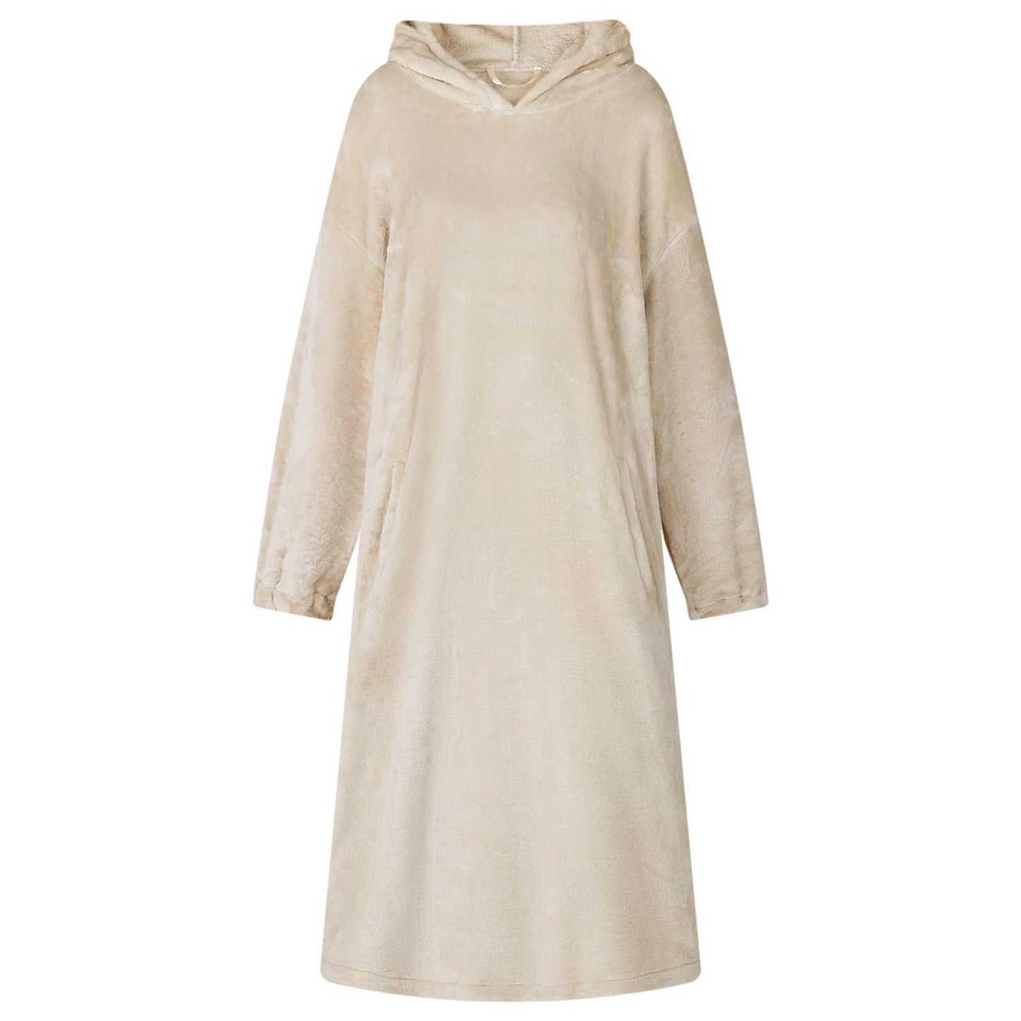 Vidaxl Decke Hoodie beige l Flanell