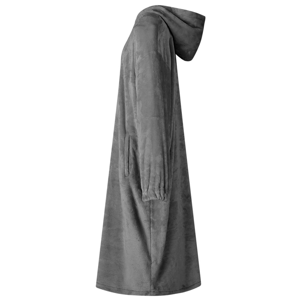 Vidaxl Decke Hoodie dunkelgrau l Flanell