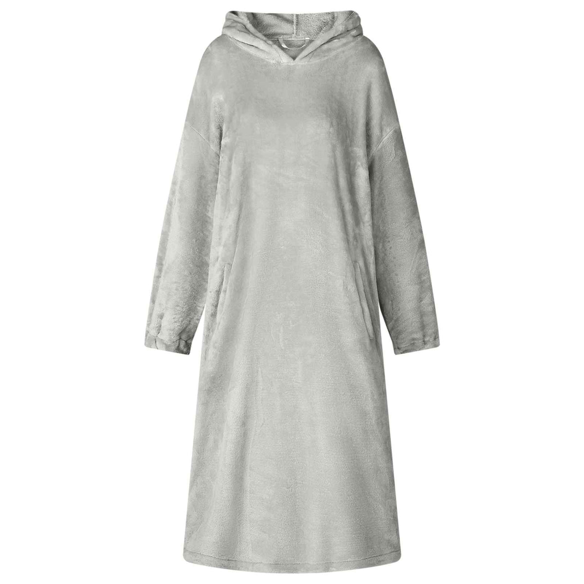 Vidaxl Decke Hoodie grau mit Flanell