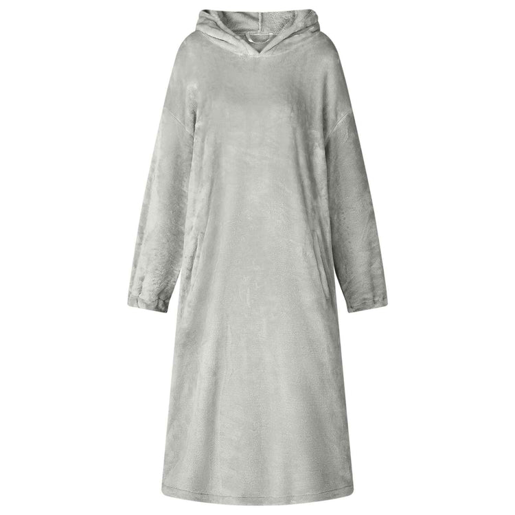 Vidaxl Decke Hoodie grau mit Flanell