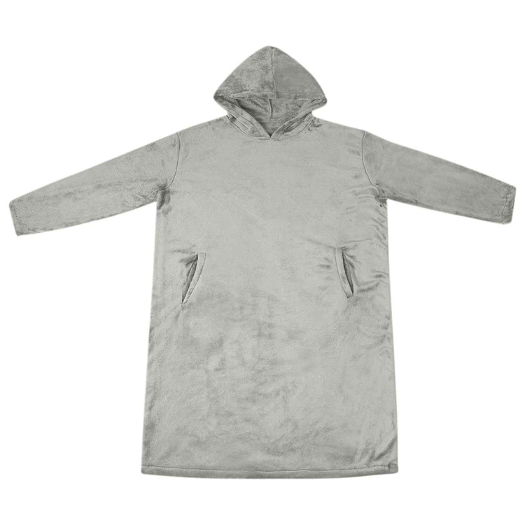 Vidaxl Decke Hoodie grau mit Flanell