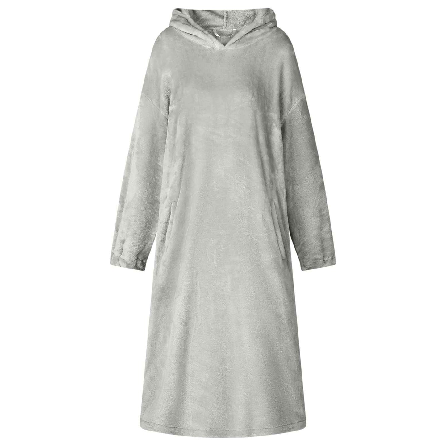 Vidaxl Decke Hoodie grau l Flanell