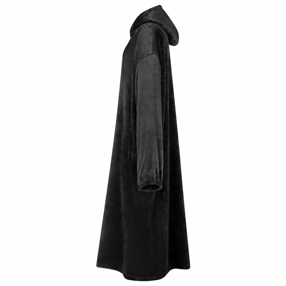Vidaxl Decke Hoodie schwarz mit Flanell