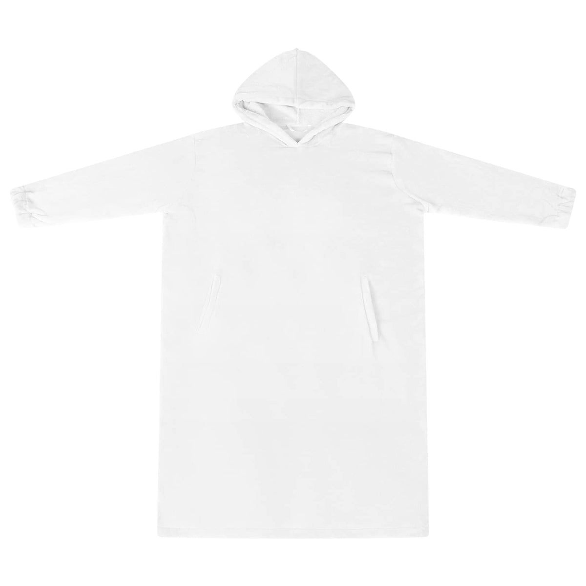 Vidaxl Decke Hoodie weiß mit Flanell